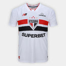 Camisa São Paulo I 2026/27 Torcedor New Balance Masculina - Branco+Vermelho