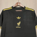 Camisa México 2025 Ouro Adidas Masculina - Preto+Dourado