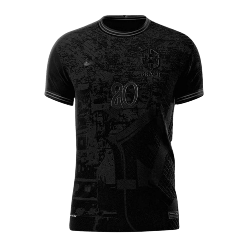 Camisa Seleção Brasil 2022 Nike - Preto - Conceito  All Black